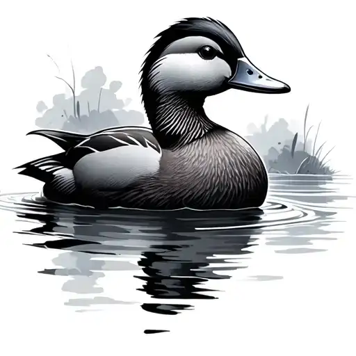Grey Duck tattoo design idea