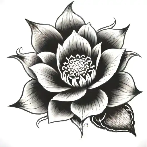 Pussy flower tattoo design idea
