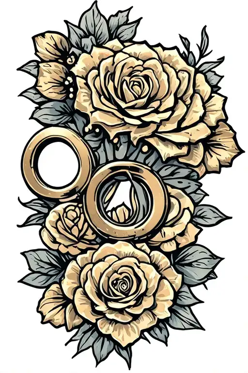 girly brass knuckles diamond shaped line outlining tattoo design idea