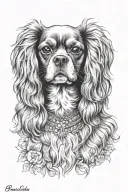 Cavalier King Charles Spaniel tattoo design idea