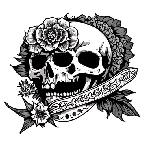 death of relative mexican tattoo design idea