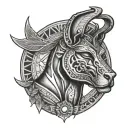 anubis, cicla, libra zodiac sign tattoo design idea