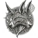 anubis, cicla, libra zodiac sign tattoo design idea