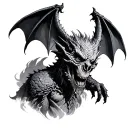 Gothic Gargoyle tattoo design idea
