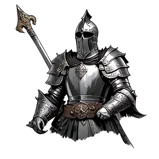 Scottish, Irish, English Knight tattoo design idea