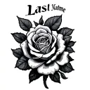 Last Name tattoo design idea