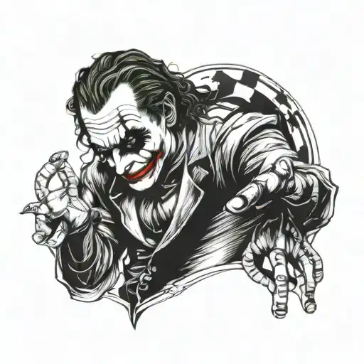 Heath Ledger's Joker tattoo design idea