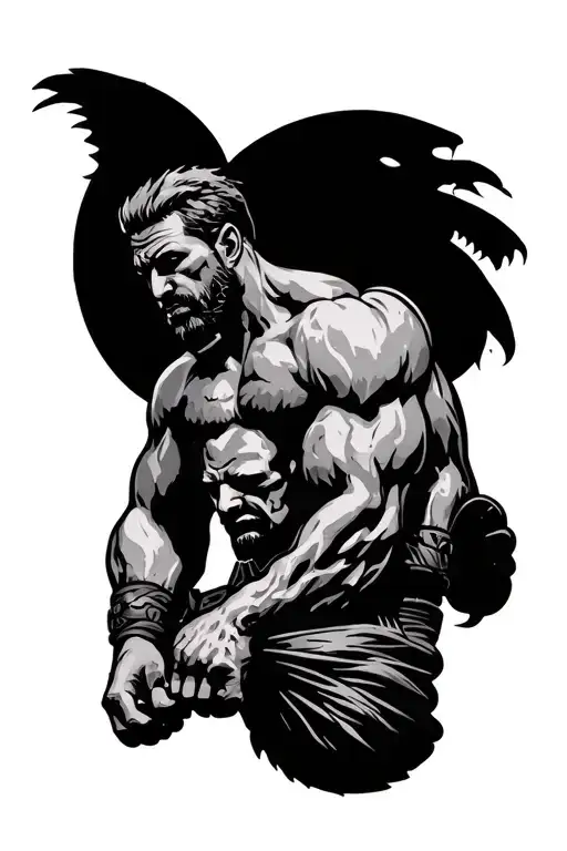 life,strong, survival, family,fighter tattoo design idea