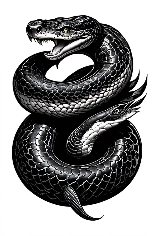 anaconda tattoo design idea