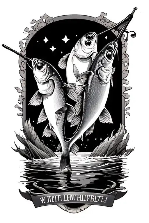 Fishing Memorial tattoo for friend tattoo design idea