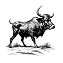 Taurus bull tattoo design idea