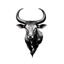 Taurus bull tattoo design idea