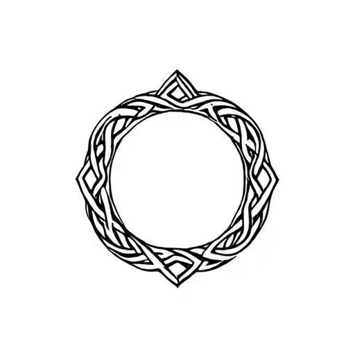 4k round Celtic knot symbolising female ownership. tattoo design idea