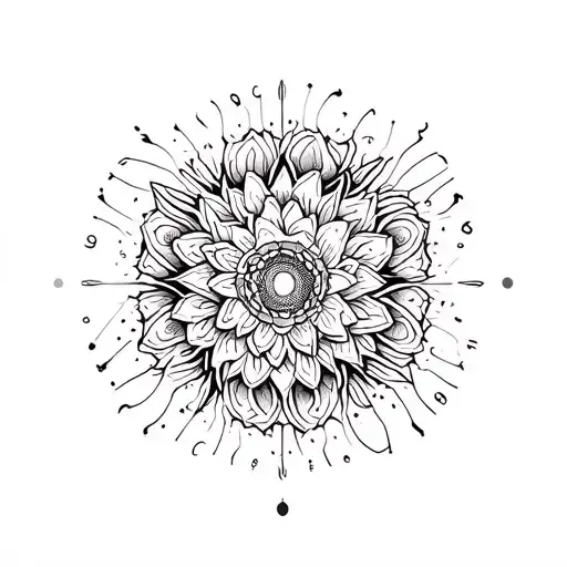 1111, 528hz tone tattoo design idea