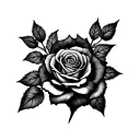 roses gothic tattoo design idea