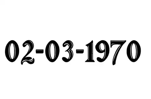 "02-03-1970" tattoo design idea