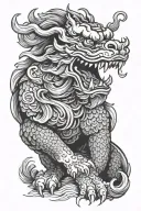 Foo Dog tattoo design idea