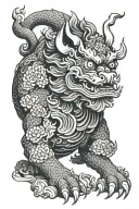 Foo Dog tattoo design idea