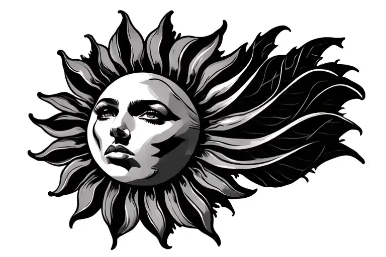 Sublime sun tattoo design idea
