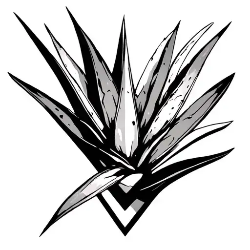 aloe vera geometric tattoo design tattoo design idea