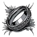 Mens Wedding Ring tattoo design idea