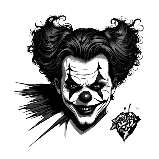 Evil Clown tattoo design idea