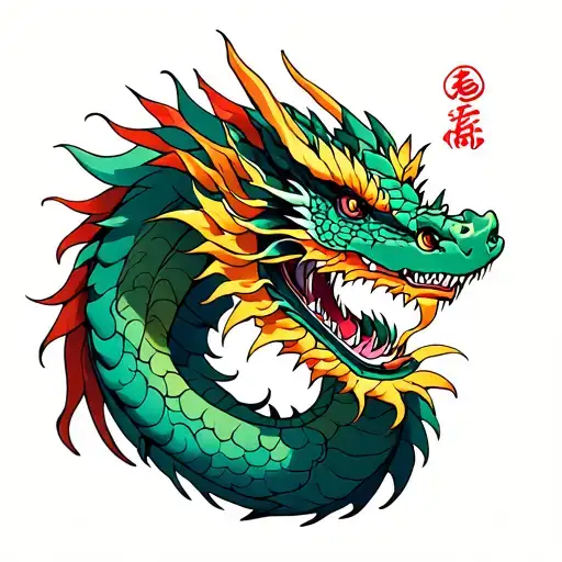 haku spirited away dragon tattoo design idea