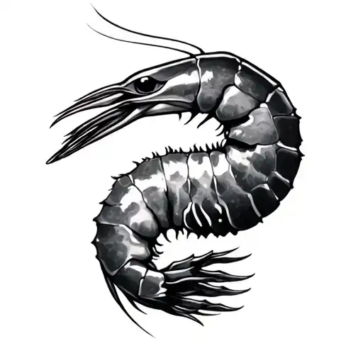 Shrimp tattoo design idea