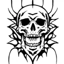 Skull Mysterious tattoo design idea