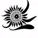 Surya Namaskar tattoo design idea