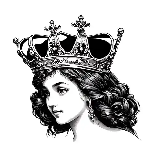 Crown Princess tattoo design idea
