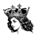 Crown Princess tattoo design idea