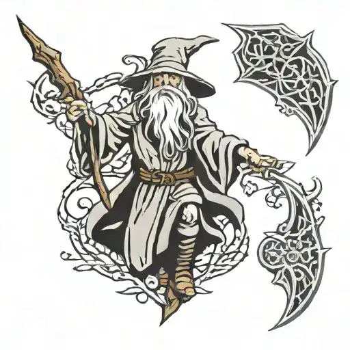 gandalf rune tattoos on body tattoo design idea
