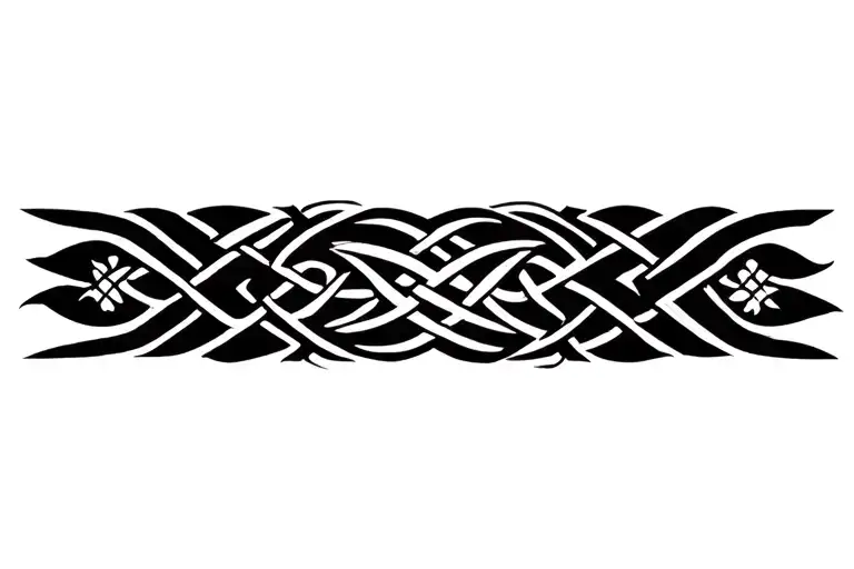 celtic tribal patterns tattoo design idea
