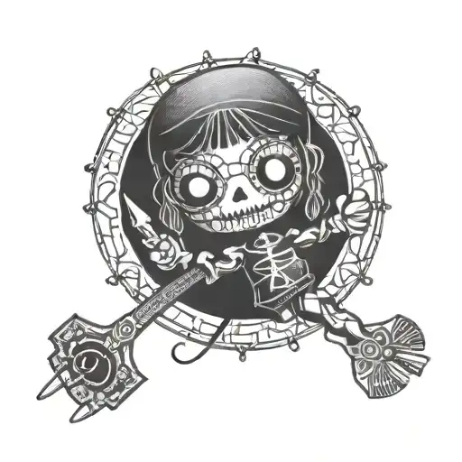 voodoo doll tattoo design idea