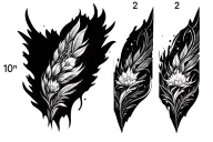 PromptIllustrate a arm band tattoo. Dimension is 12 inch length and 2 inch width. The concept is depicting 5 natural  tattoo design idea