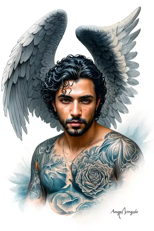 Angel Miguel Arcanjo tattoo design idea