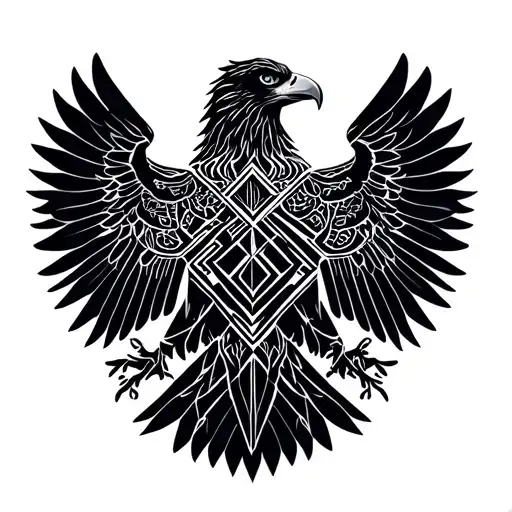 eagle of Greek mythology tattoo design idea