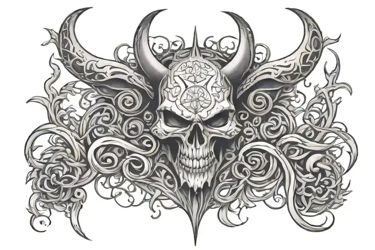 666 tattoo design idea