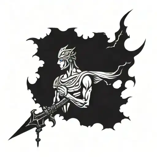 A tattoo inspired by the Mark of Sacrifice from the anime Berserk, drawn in a dark fantasy style. tattoo design idea
