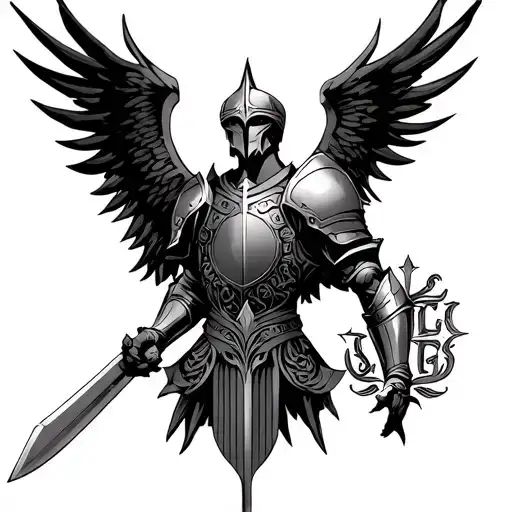 full armor of God tattoo design idea
