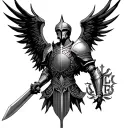 full armor of God tattoo design idea