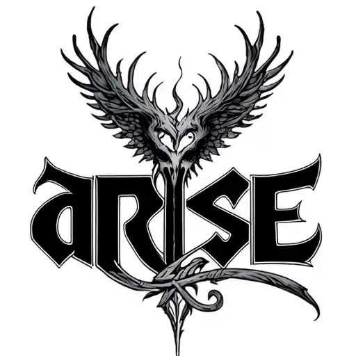 "arise" igris solo leveling tattoo design idea