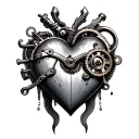 Steampunk Heart tattoo design idea
