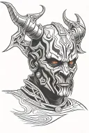 darth maul skull tattoo design idea
