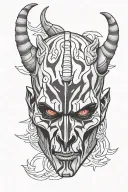 darth maul skull tattoo design idea