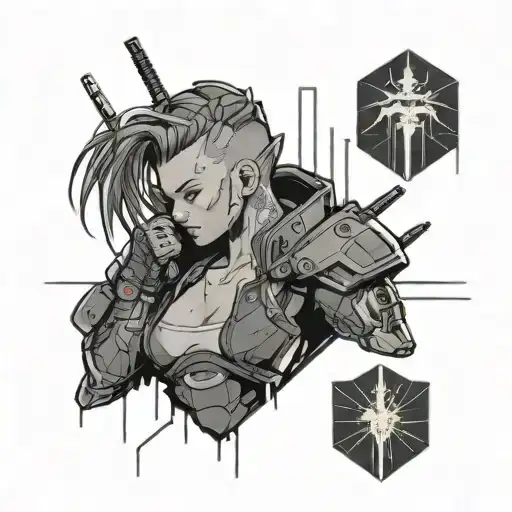 cyberpunk 2077 tattoo design idea