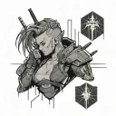 cyberpunk 2077 tattoo design idea