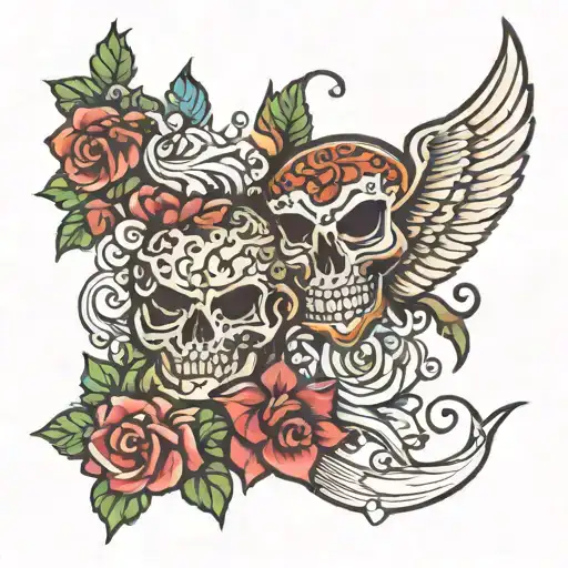 Names: ALEX & OMY tattoo design idea
