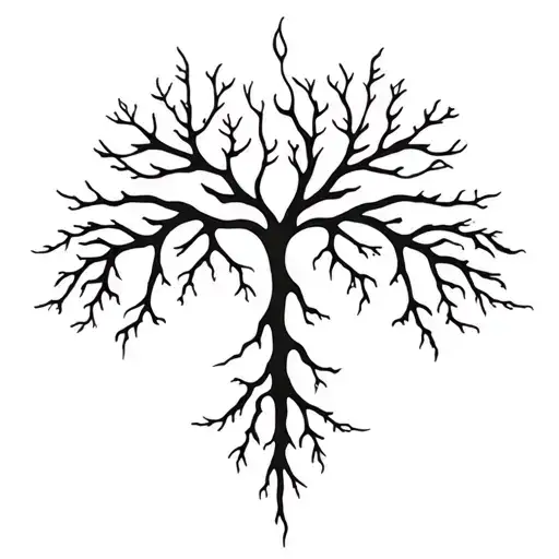 Smooth, branching lines like soft energy veins or delicate roots. Organic and calm, no shading, natural anatomical flow. tattoo design idea